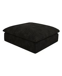 Streamdale Cloud Sofa, Corduroy, Deep Seat, Double-layer, Removable Cushion, Black