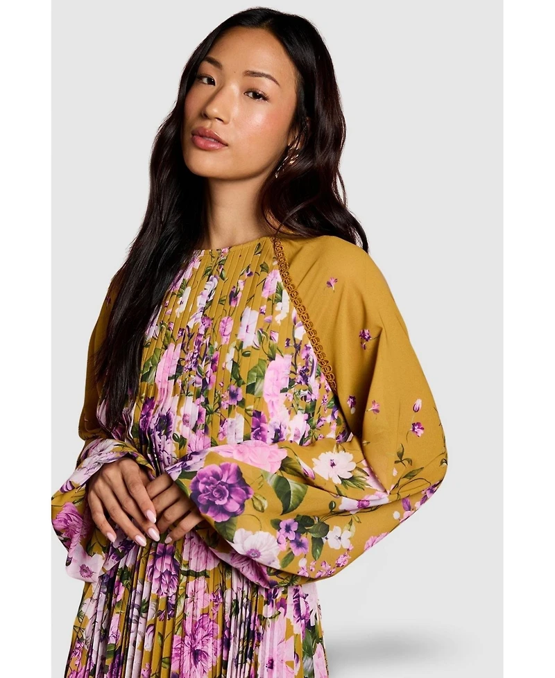 Coast Women's Floral Pleated Georgette Midi Dress