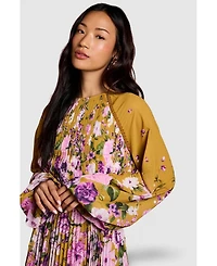 Coast Women's Floral Pleated Georgette Midi Dress