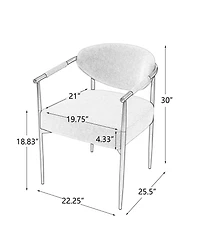 Streamdale Modern Upholstered Dining Chairs (Set of 2)
