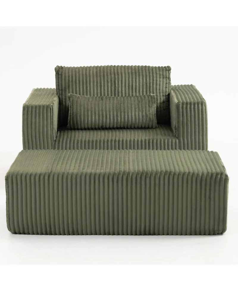 Streamdale Furniture Streamdale Modern 3-Seat Modular Chenille Sectional with Low-Profile Design