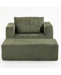 Streamdale Furniture Streamdale Modern 3-Seat Modular Chenille Sectional with Low-Profile Design