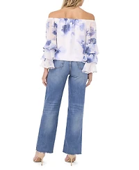 Sam & Jess Women's Long-Sleeve Ruffle Top