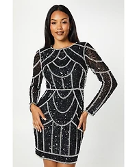 Coast Women's Long Sleeve Sequin Mini Dress