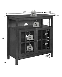 Convenience Concepts 36" Rubberwood Storage Tv Stand