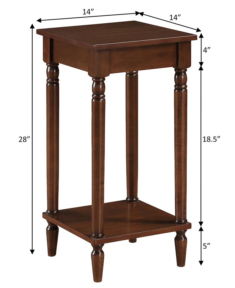 Convenience Concepts 14" French Rubberwood Traditional End Table