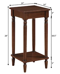 Convenience Concepts 14" French Rubberwood Traditional End Table