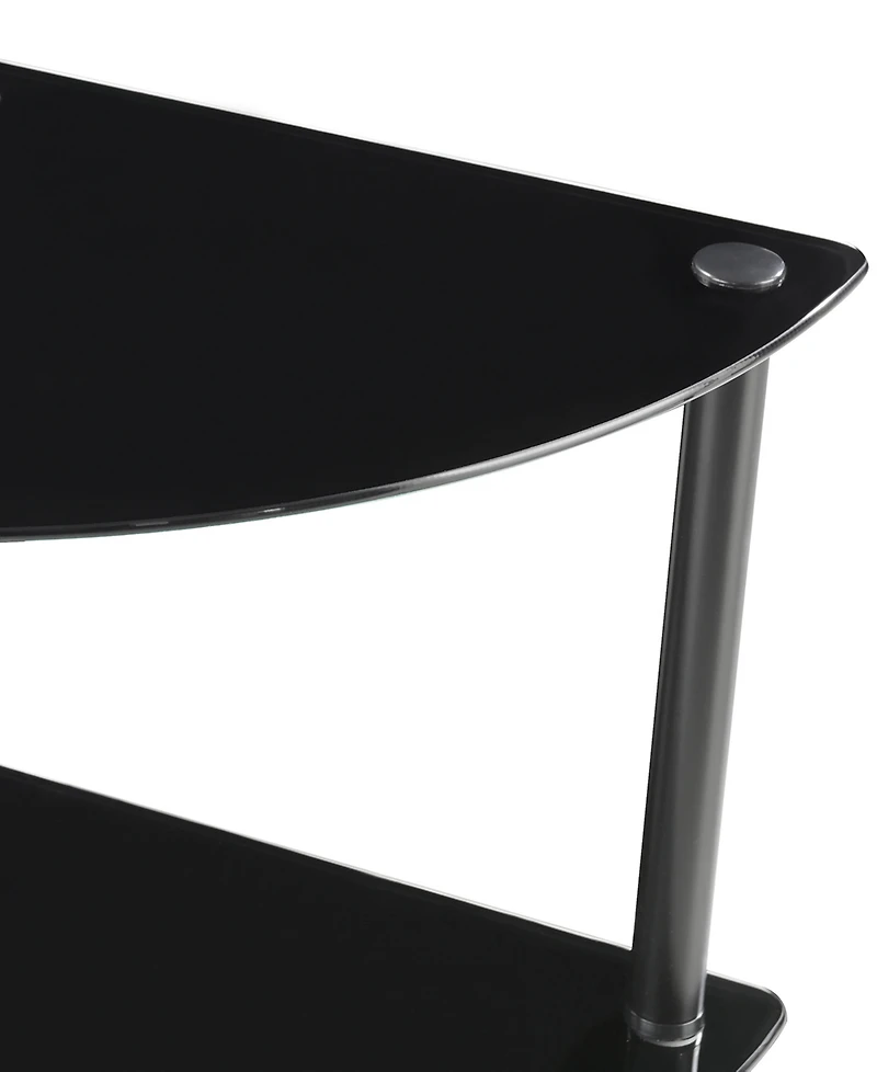 Convenience Concepts 12" Glass Half-Circle Entryway Hall Table