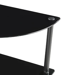 Convenience Concepts 12" Glass Half-Circle Entryway Hall Table