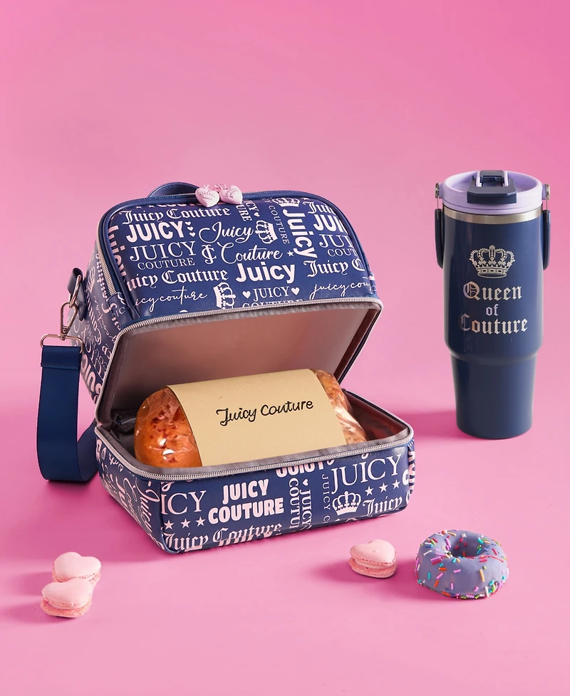 Juicy Couture Double Zip 9.4" Chill Lunch Cooler Tote Bag
