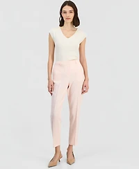 Tahari Asl Women's Mid-Rise Straight-Leg Ankle Pants