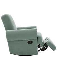 Streamdale Furniture Manual Recliner Sofa Swivel Rocker Chair with Adjustable Backrest, Sky Blue