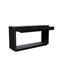 Streamdale Furniture 60" Modern 2-Drawer Fluted Console Table - Wood Veneer Sofa Table