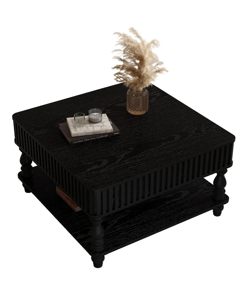 Streamdale Furniture Fluted Lift-Top Coffee Table with Storage