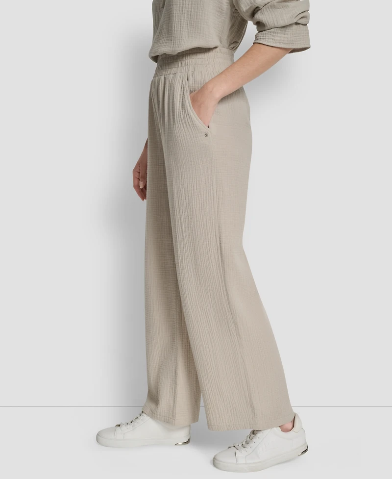 Dkny Jeans Women's High-Rise Gauze Straight-Leg Pants - Pbl