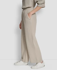 Dkny Jeans Women's High-Rise Gauze Straight-Leg Pants - Pbl