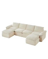 Streamdale Furniture Modern Corduroy Cloud Sofa, Freely Combined, Comfortable Sitting Experience