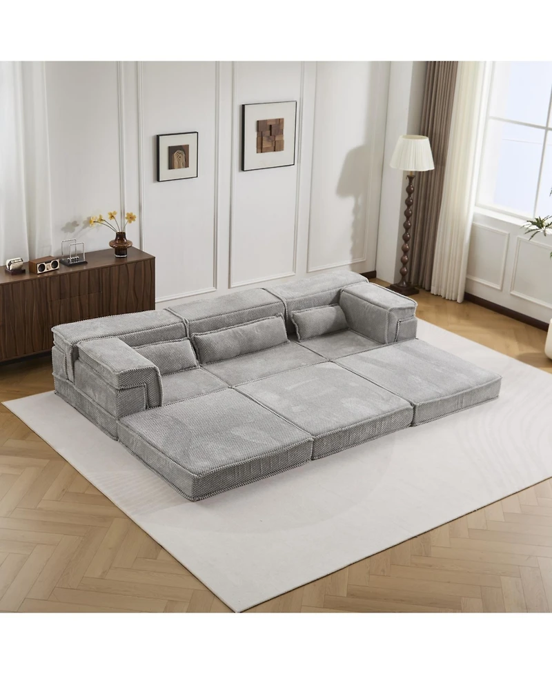 Streamdale Furniture Compression Sofa, Convertible Floor Sofa Bed