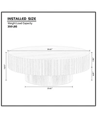 Streamdale Furniture 35.43" Round Coffee Table for Apartment, Modern Living Room