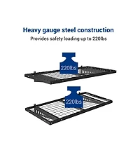 Fleximounts BR24B-e 24″ Deep × 48″ Wide Heavy-Duty Wall Shelf with Brackets (Black) 2-Pack