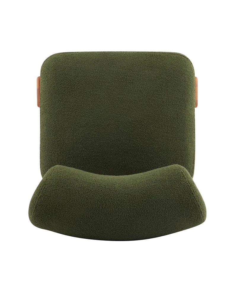 Streamdale Furniture Modern Boucle Lounge Chair with Solid Wood Frame