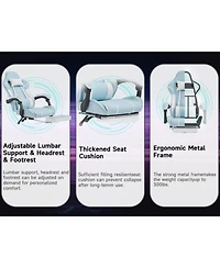 Streamdale Furniture Gaming chair, Ergonomic computer chair with footrest and lumbar backrest