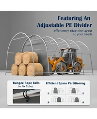 Streamdale Furniture Heavy-Duty 12x20 Ft Carport Canopy, Commercial-Grade Steel Frame Garage Shed