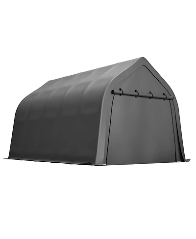 Streamdale Furniture Portable Instant Garage 13x20 Ft, Enclosed Carport with Cover & Steel Frame, Roll-Up Door