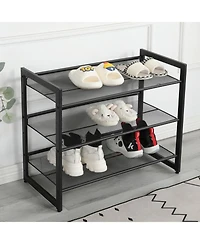 Streamdale Furniture 3-Tier Adjustable Shoe Rack Organizer for Entryway