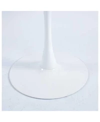 Streamdale Furniture 31.5" White Square Dining Table for 2-4, Mid-Century Modern Tulip Table