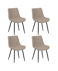 Streamdale Furniture Dining Chair Set, 4 Modern Chairs, Soft-Seated with Padded Backrests