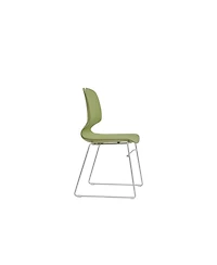 Streamdale Furniture Streamdale Modern Stacked Office Chairs Set of 4 (Green/Grey) - Polypropylene, 180KG Cap