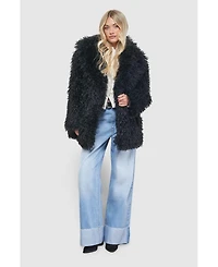 Oasis Women's Mongolian Faux Fur Short Coat