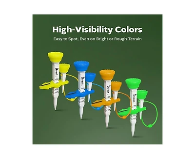 Birdie1 Smart Golf Tees (Long Tees + Short Tees), 5 pack