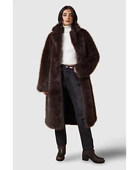 Oasis Women's Faux Fur Midi Coat