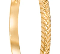 Macy's Textured Bracelet in 14K Yellow Gold Over Sterling Silver