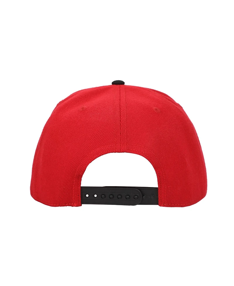 Ghostface Men's Mask Rubber Badge Red Flat Bill Baseball Cap