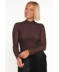 Petal and Pup Women's Alejandra Embellished Mesh Top