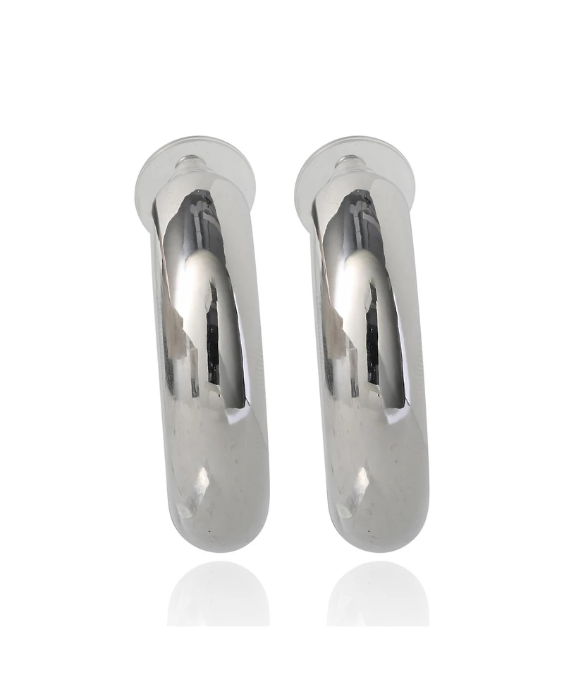 BCBGeneration Chunky Silver-Tone Hoop Earrings