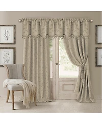Elrene Home Fashions Mia Jacquard Scroll Blackout Window Curtain