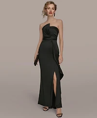 Donna Karan New York Women's Asymmetric Twist Strapless Gown
