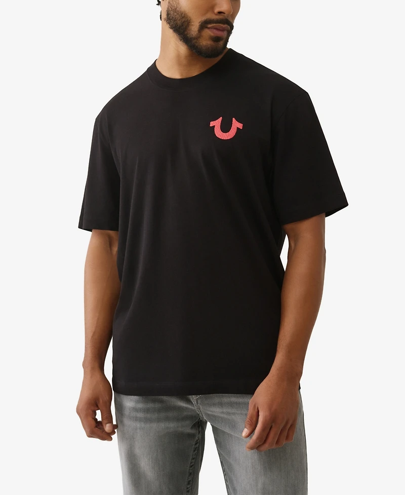 True Religion Men's Short-Sleeve Horseshoe Logo T-Shirt