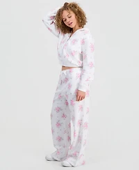 Sincerely Jules Juniors' Wide-Leg Fleece Sweatpants