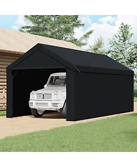 Caravan Canopy Domain 20x10 Foot Carport Tent Sidewalls, Black (Sidewalls Only)