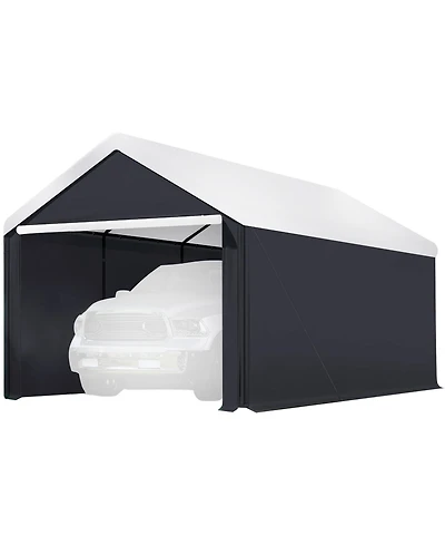 Caravan Canopy Domain 20x10 Foot Carport Tent Sidewalls, Black (Sidewalls Only)