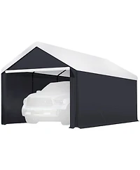 Caravan Canopy Domain 20x10 Foot Carport Tent Sidewalls, Black (Sidewalls Only)