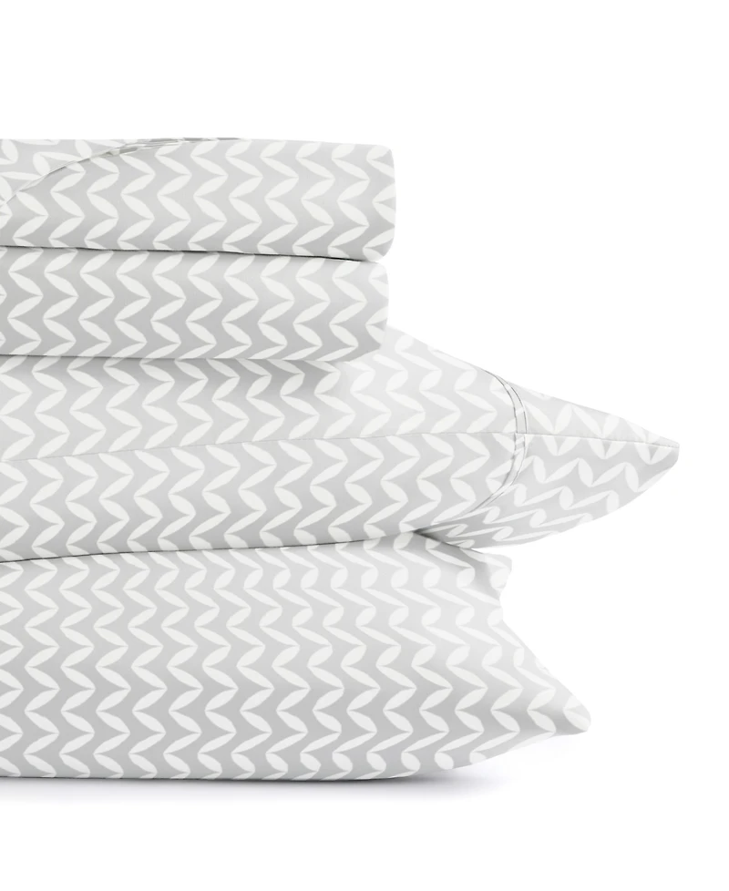 ienjoy Home The Farmhouse Chic Premium Ultra Soft Pattern 4-Pc. Sheet Set, California King