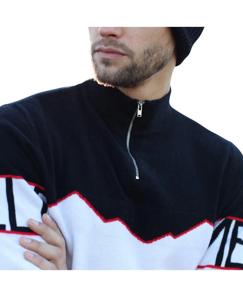 Bellemere New York Men's Half-Zipped Cashmere Blend Sweater