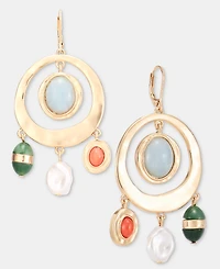 Style & Co Stone & Imitation Pearl Orbital Drop Earrings, Macy's Exclusive