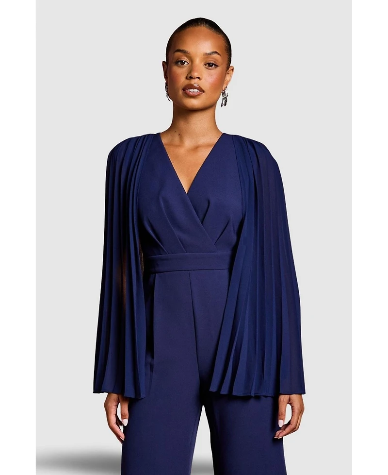 Coast Women's V Neck Pleated Jumpsuit